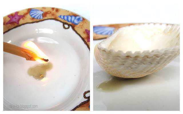 свечи в ракушках candle shell