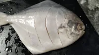5-6 Incision on Pomfret fish for Tandoori Pomfret Recipe