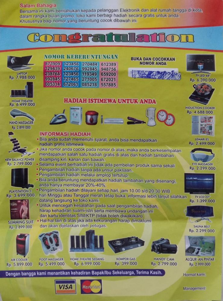 Dapat Brosur Hadiah Gratis di Mall? Sudah Dipastikan Itu Dapat Brosur Hadiah Gratis di Mall? Sudah Dipastikan Itu