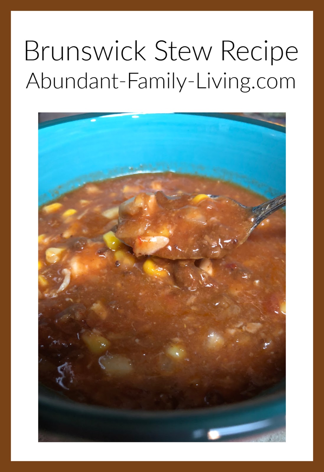 Abundant Family Living Slow Cooker Brunswick Stew