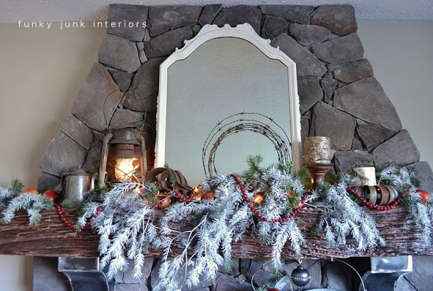 How to make it snow inside your home... realistically! on FunkyJunkInteriors.net