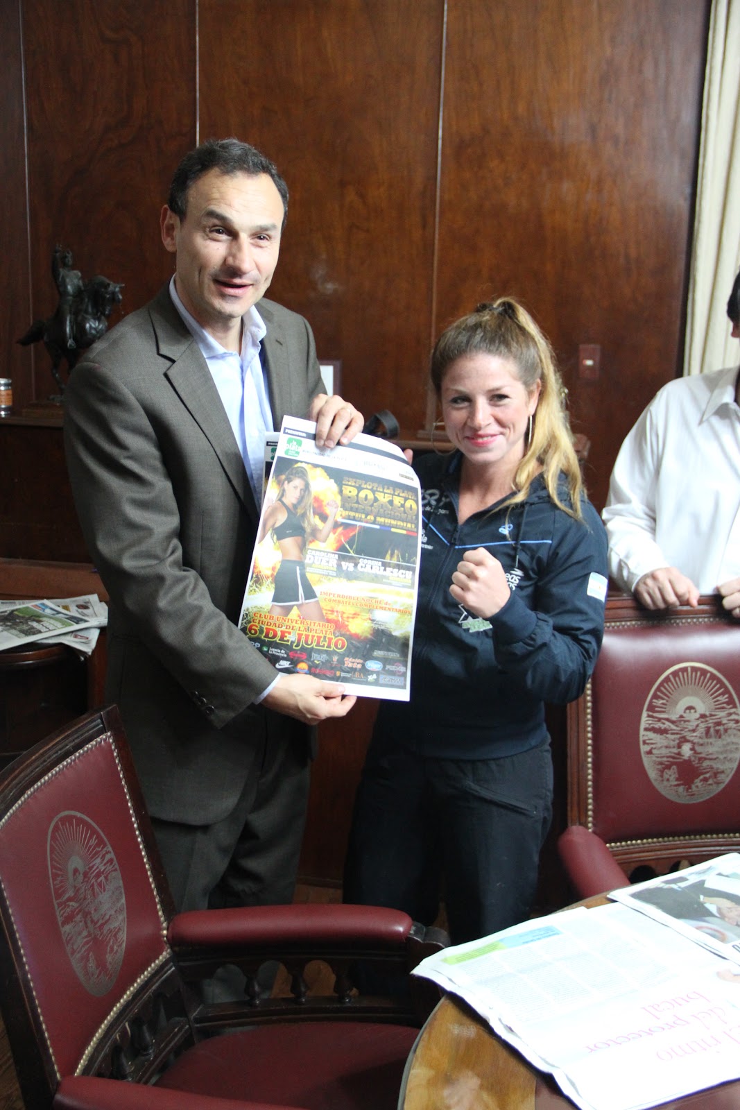 Boxeadoras Argentinas Carolina Duer fue recibida por el Intendente Bruera