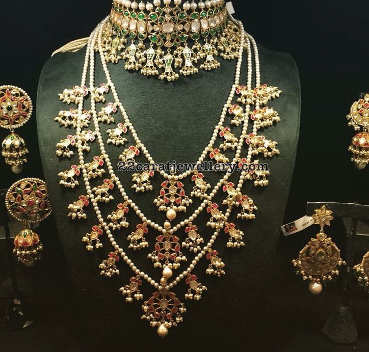Hyderabadi Traditional Pearls Sets Jewellery Designs