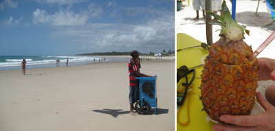 Strandleben in Maceio, Brasilien mit meiner Ananas Strandleben in Maceio, Brasilien mit meiner Ananas