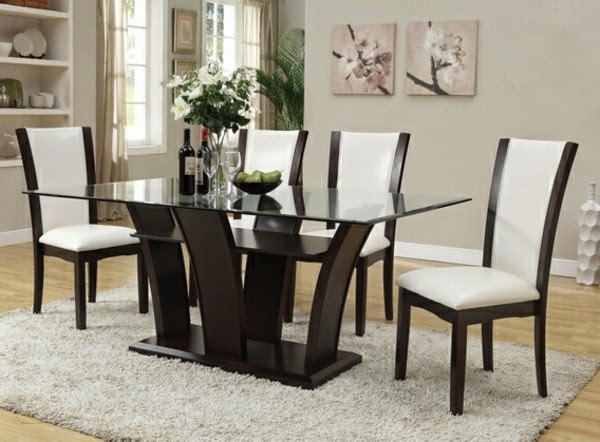 Beautiful examples of leather chairs for dining room!