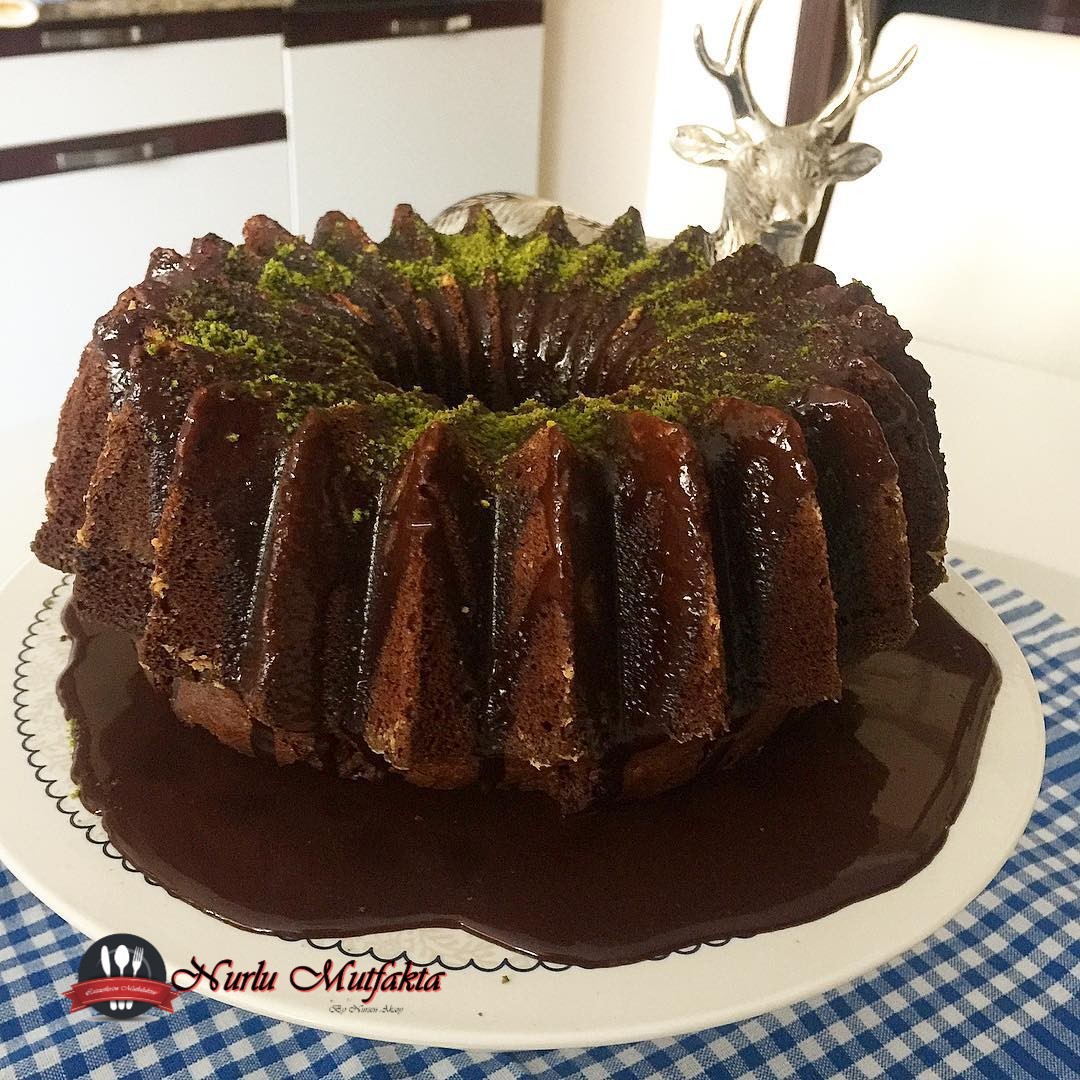 ÇİKOLATALI KAHVELİ KEK Nurlumutfakta