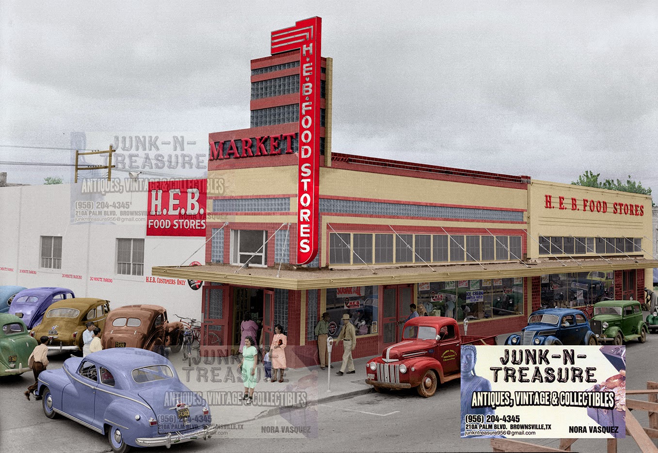 Brownsville Station 1948 H.E.B. store downtown (photo loaned by Nora