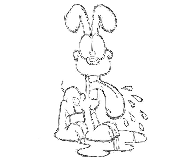 odie coloring pages frowning - photo #22