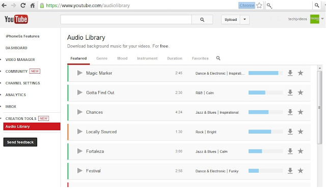 Youtube Audio Library how to download free background music