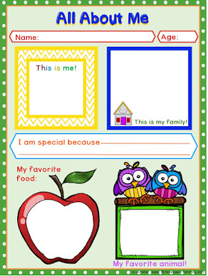 Penelope's Portfolio: Free! Fun All About Me Printable