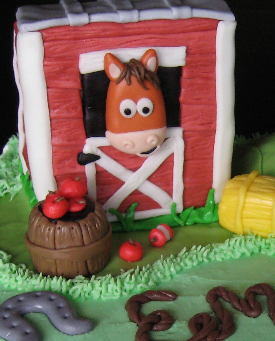 Custom Cakes by Julie Horse Stable Cake