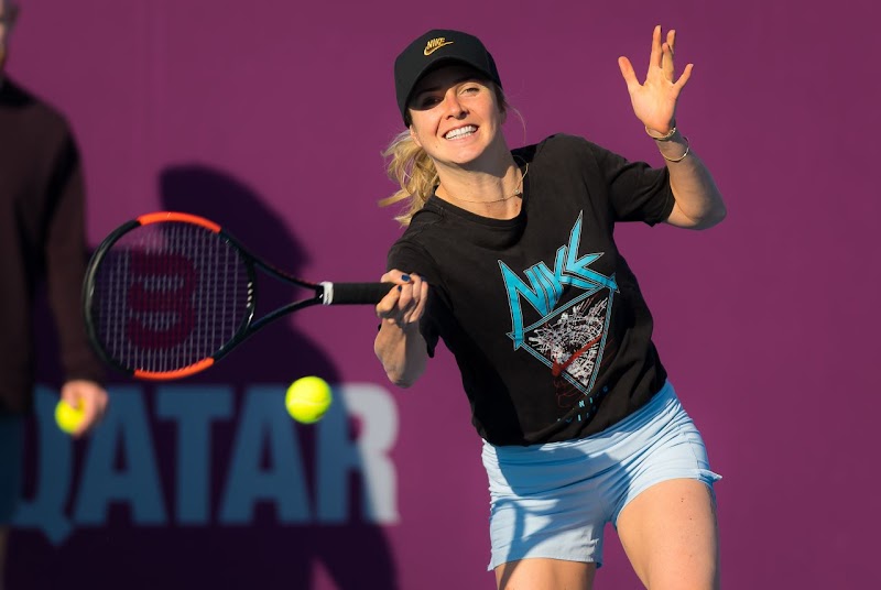 Elina Svitolina Clicked While Practices at the 2019 Qatar Total Open in