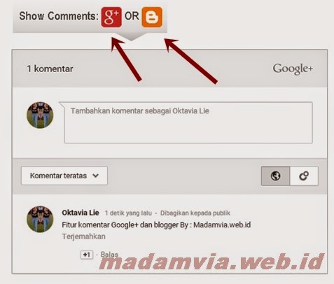 Menambahkan Show/ Hide 2 komentar Google+ & Blogger