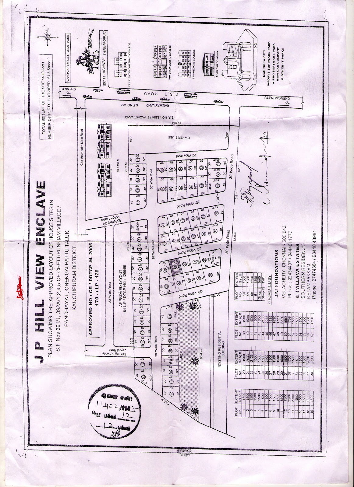 AMAZZE DTCP APPROVED PLOTS SALE IN MAHINDRA WORLD CITY
