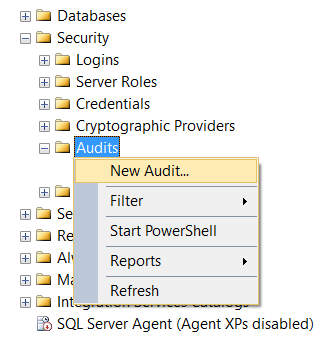 Create Audit Log For SQL Server