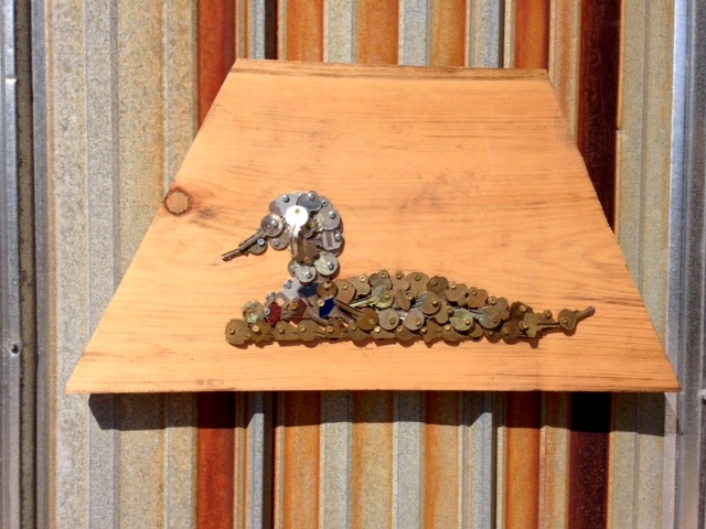 Found Object Art: Duck made with keys by Fred Leach