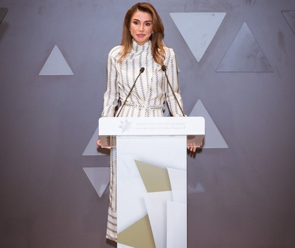 Queen Rania wore Gabriela Hearst josefina dress