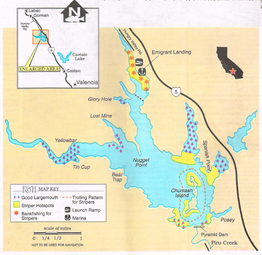 April 2020 Pyramid Lake Fishing Map and Report, How to fish this lake