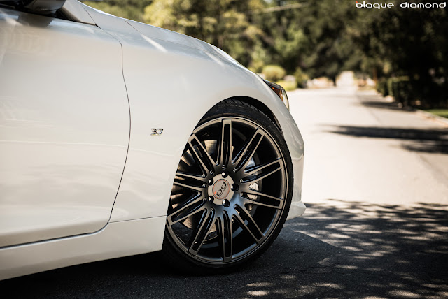 2015 Infiniti Q50S with 20 Inch BD-2’s in Matte Graphite - Blaque Diamond Wheels