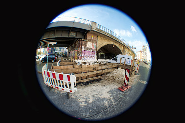 Baustelle Straßenbauarbeiten, Dircksenstraße, 10179 Berlin, 21.10.2013