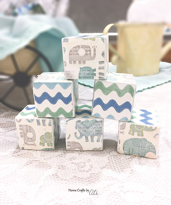 wood baby blocks to decorate