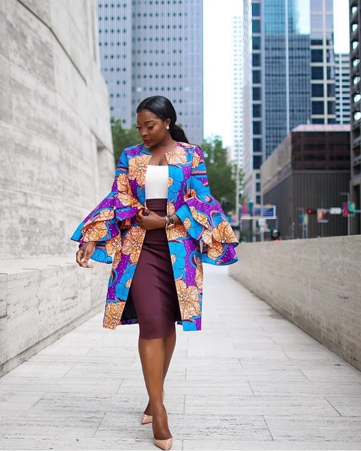 Ankara Kimono Jacket And Shorts Ankara Kimono Styles Ankara Jacket