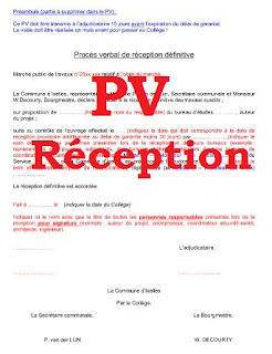 pv de fin de travaux ou réception travaux - exemple
