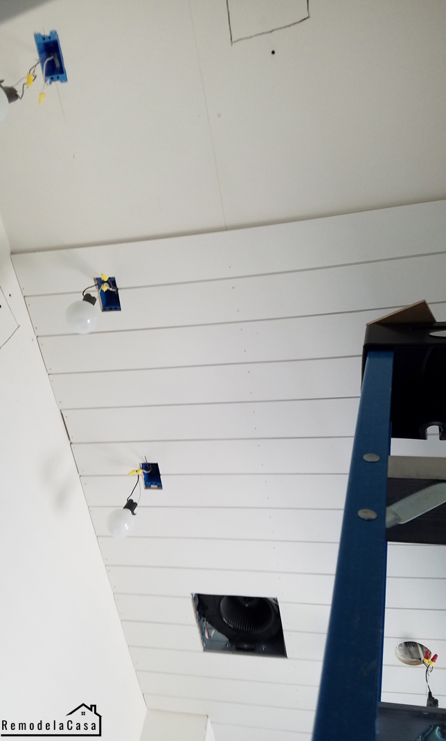 How to plank a ceiling (Shiplap on the ceiling) Remodelando la Casa