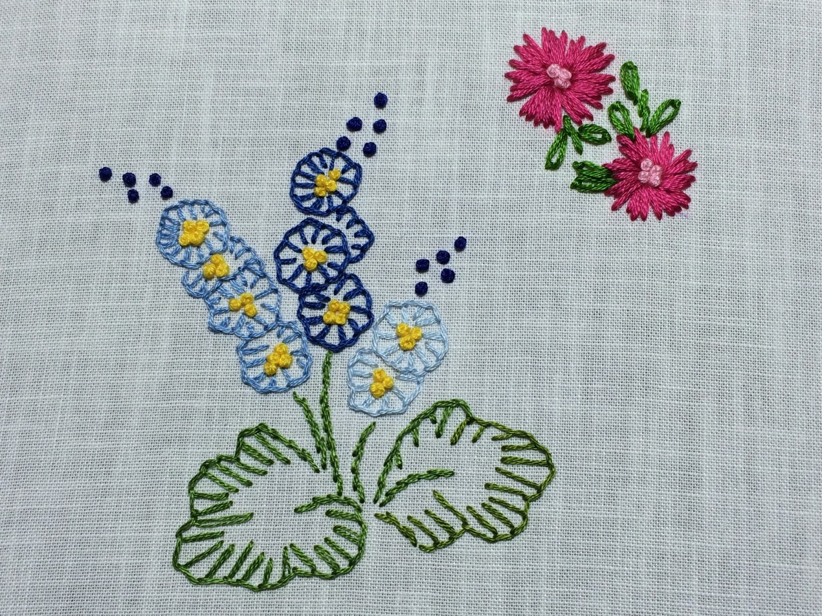 blanket stitch flowers