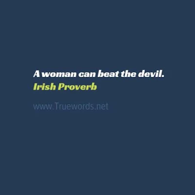 A woman can beat the devil