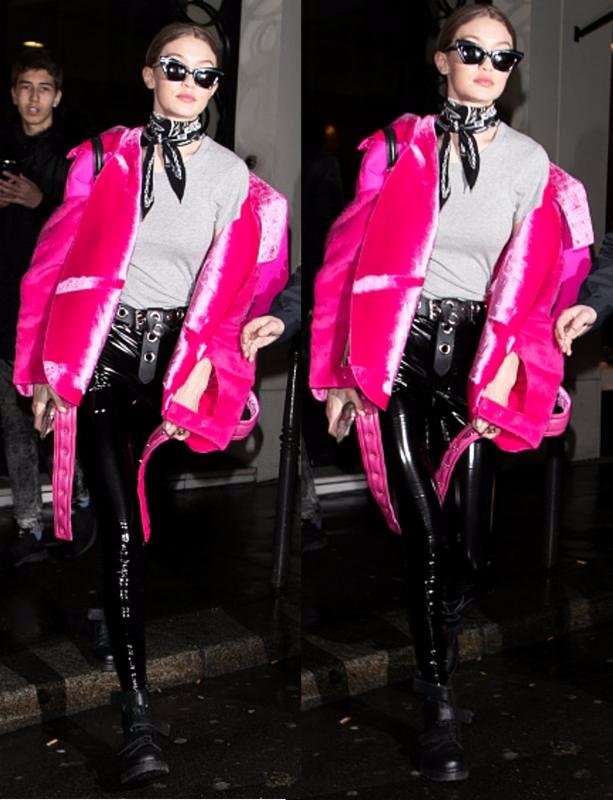 Gigi Hadid ROCKINS Grebo Chic Bandana and Rivet Belt Fashion Blog by