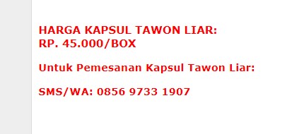 HARGA KAPSUL TAWON LIAR: