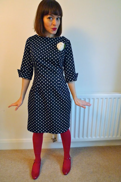 new look red polka dot dress