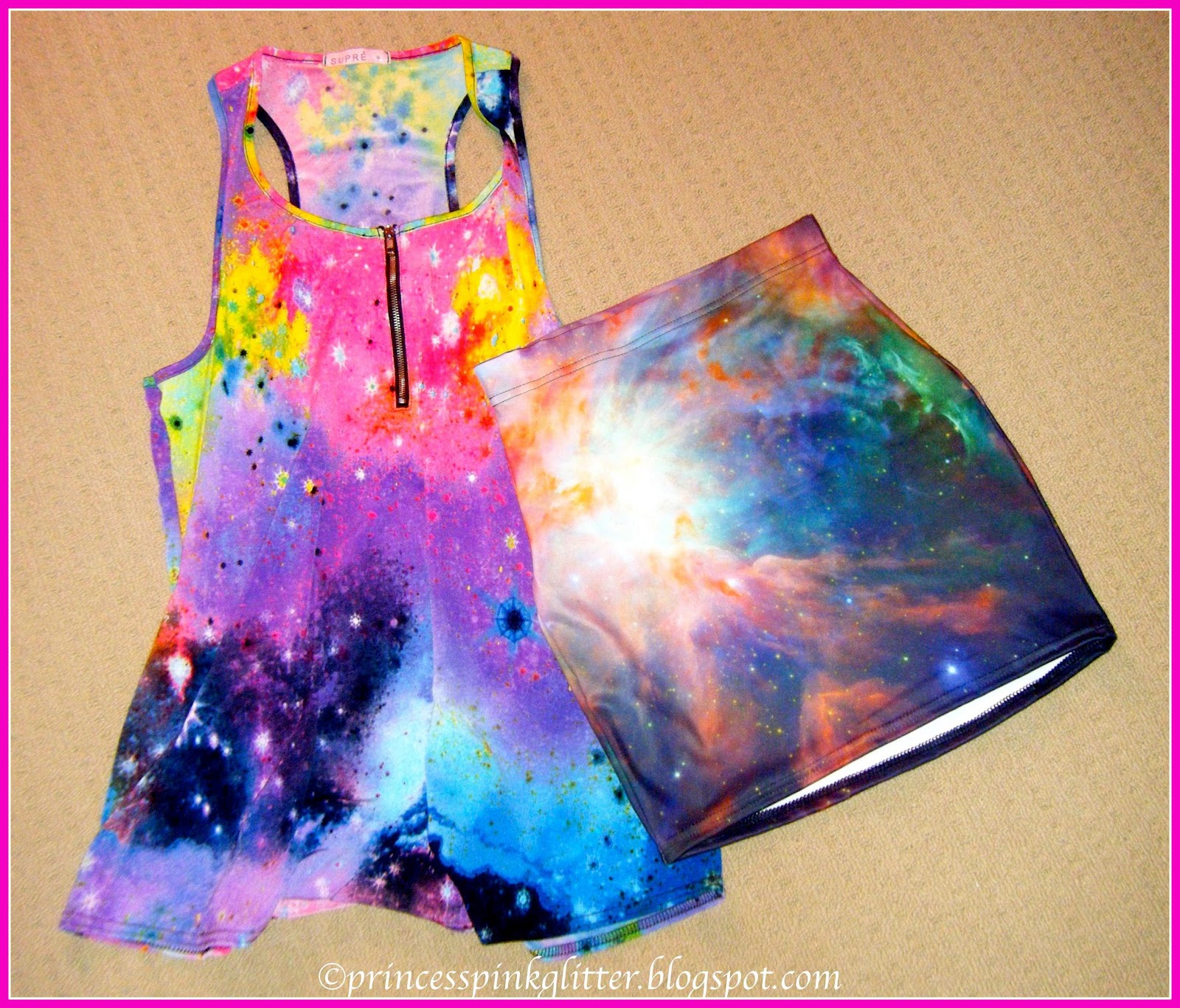 Pink Glitter Galaxy Prints