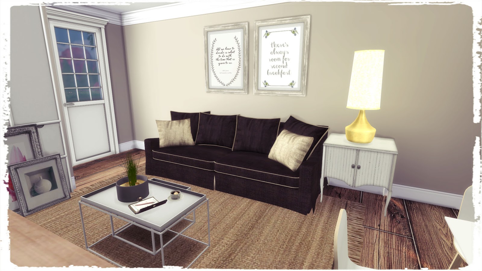 Sims 4 Cozy Brown Livingroom (Build & Decoration) Dinha