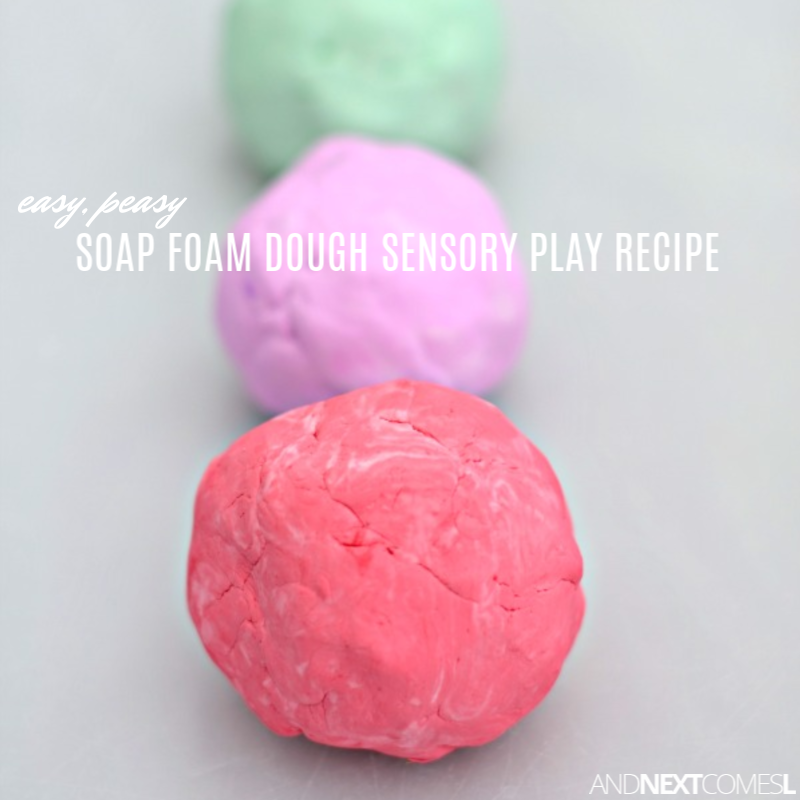 Soap Foam Dough {Sensory Dough Recipe for Kids} And Next Comes L Hyperlexia Resources