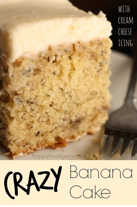 Crazy Banana Cake With Cream Cheese Icing