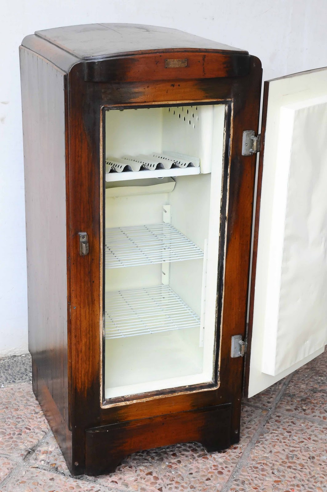 Old Vintage Gallery Antique Wood Refrigerator Indische Koelkast
