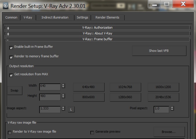 Rendering setup error
