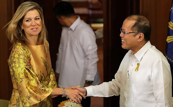 Queen Maxima of The Netherlands met with president Benigno S. Aquino at the Malacanang Palace 