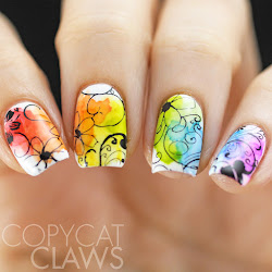 alcohol nail ink summer rainbow nails designs al abstracted chic inspiration rainbows digit dozen does colorful