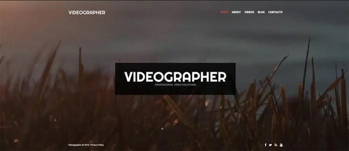 Videographer WordPress theme