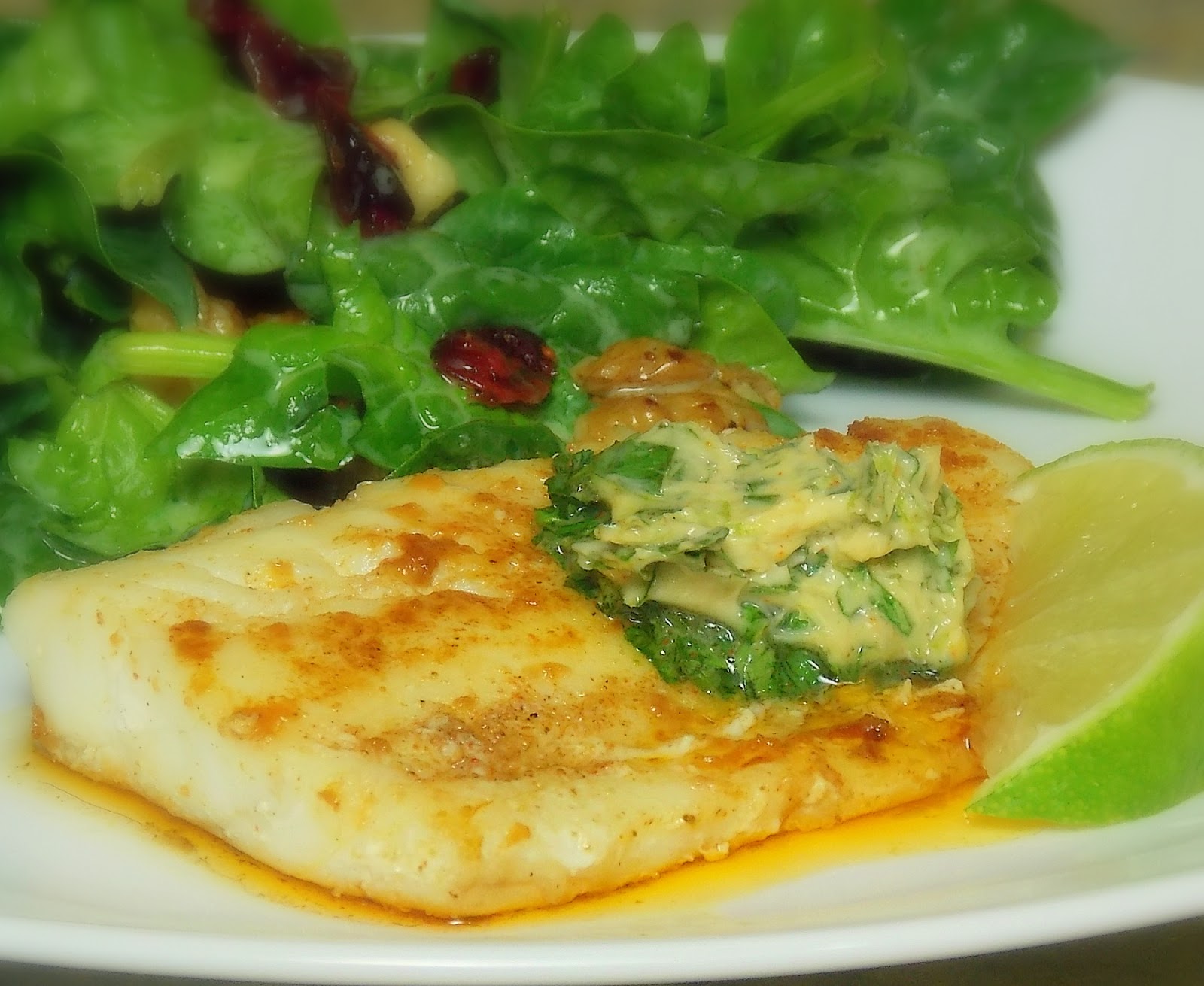 Skillet Cod with Cilantro Lime Butter