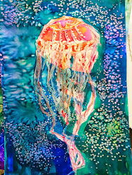 watercolor jellyfish resist april showers class salt smart painting texture lessons elementaryartfun projects