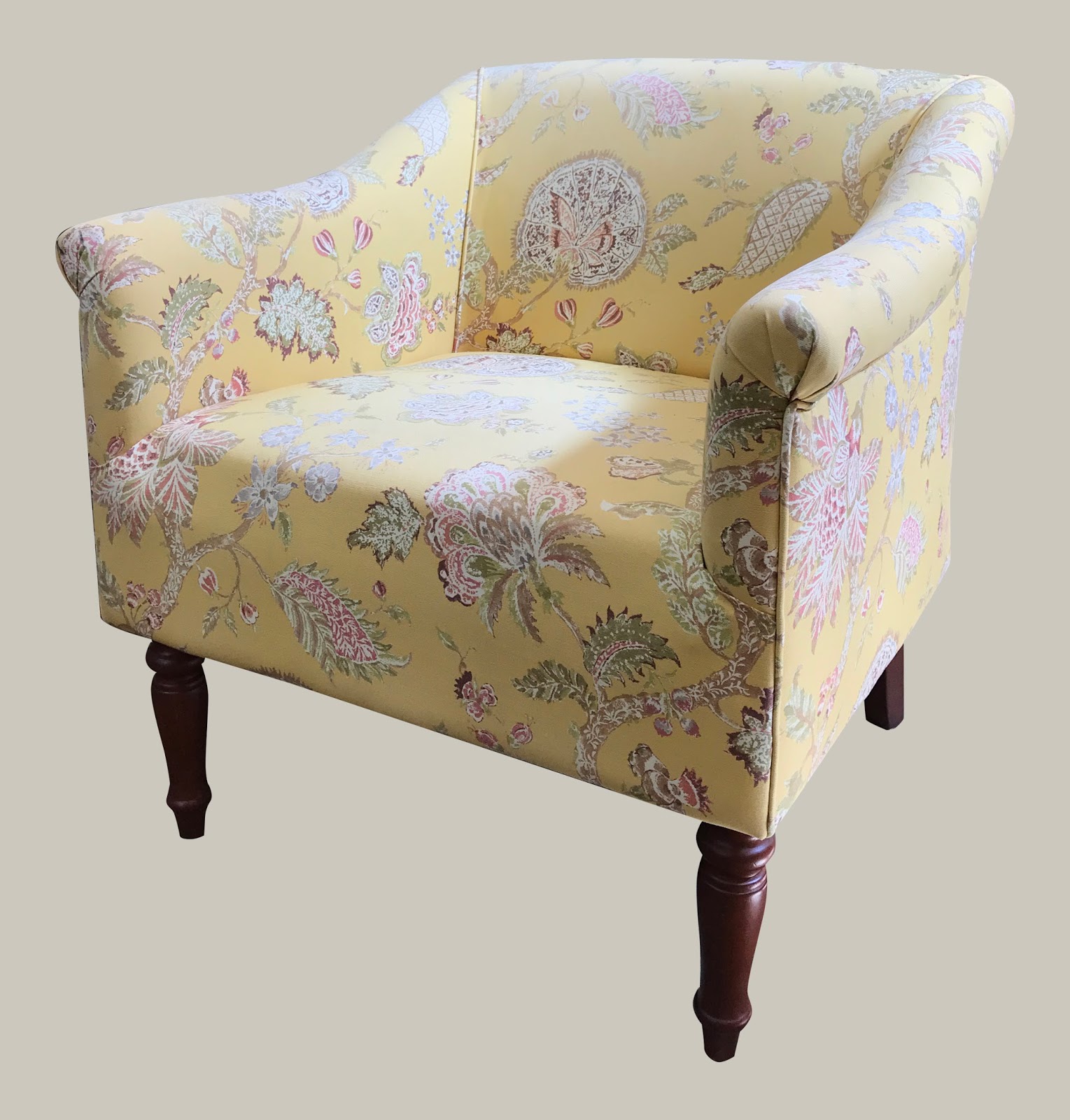 Uhuru Furniture & Collectibles Yellow Pattern Accent Chair 125 SOLD