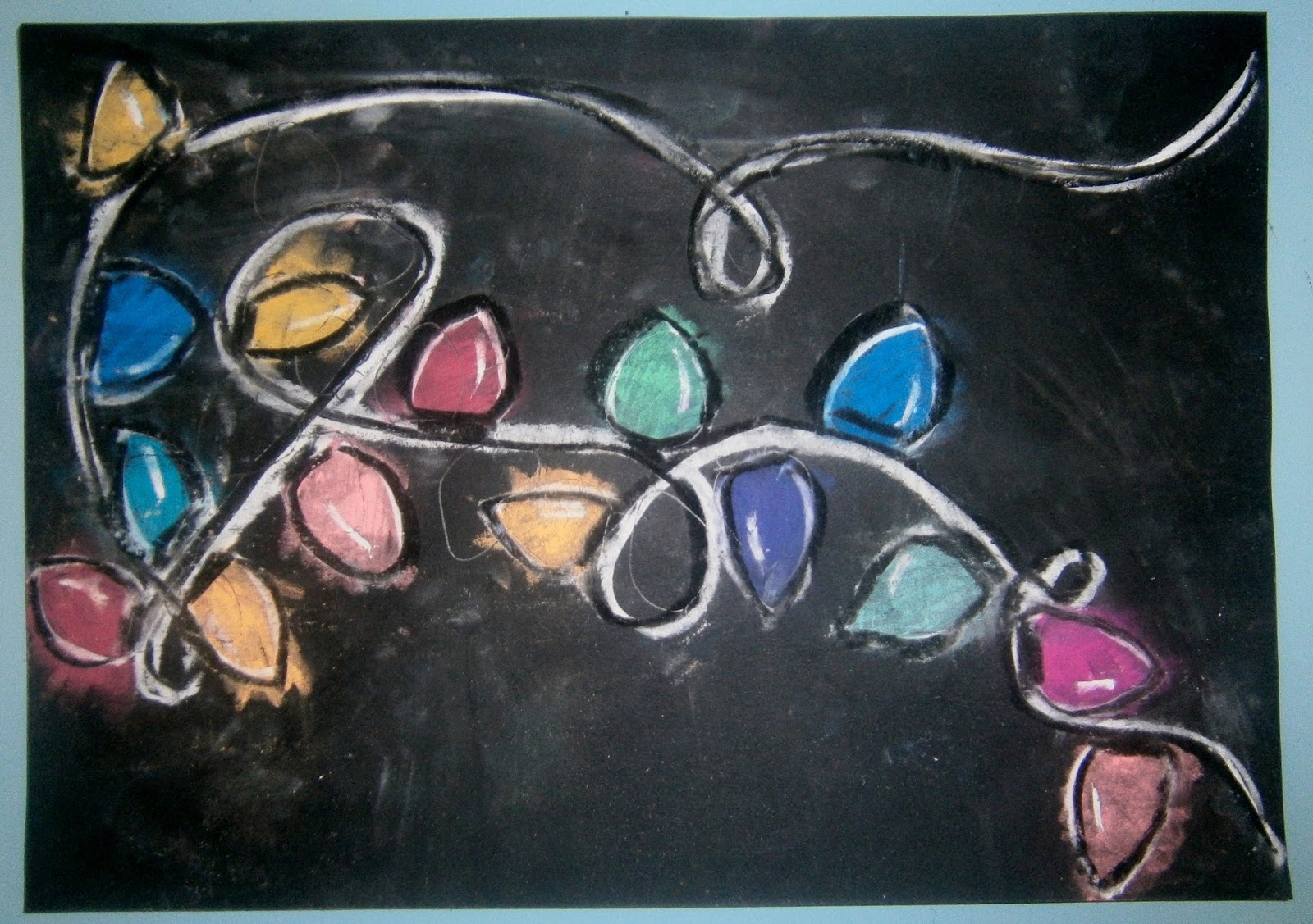 Art with Mrs Baker Christmas Soft Pastel Lights