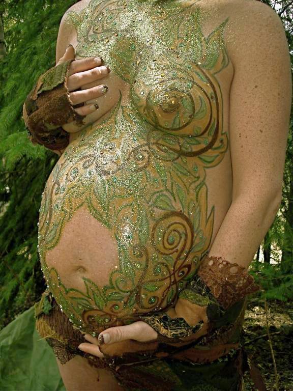 pregnant body painting photos