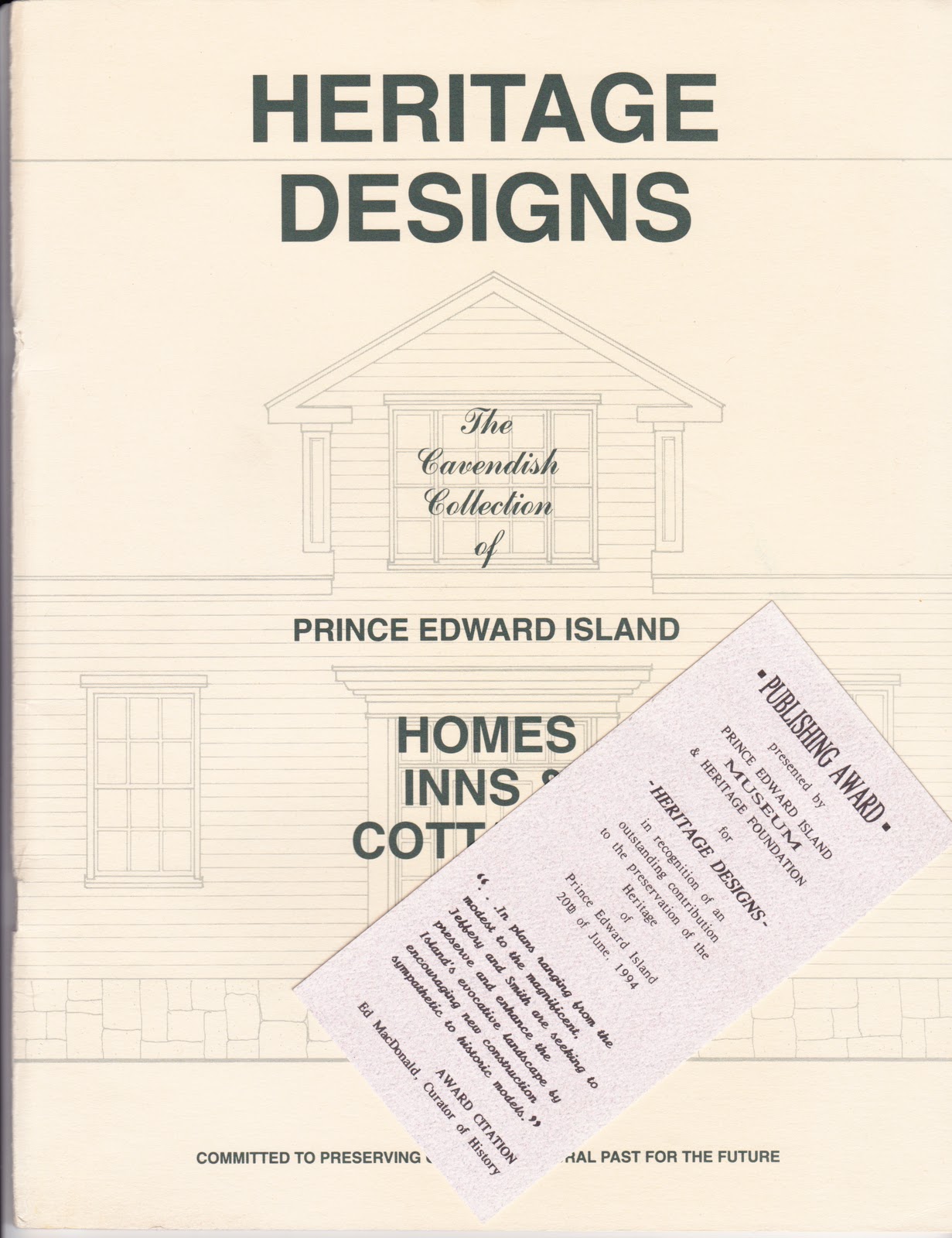 "Heritage Designs P.E.I." Book For Sale
