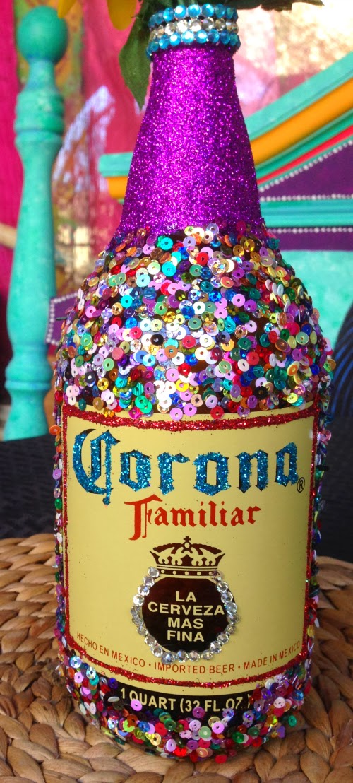 iLoveToCreate Blog Sequined Embellished Bottle