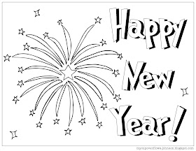 free coloring page for New Year